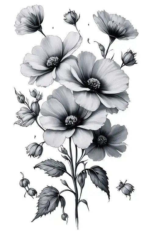 Whether gypsophila tattoo design idea