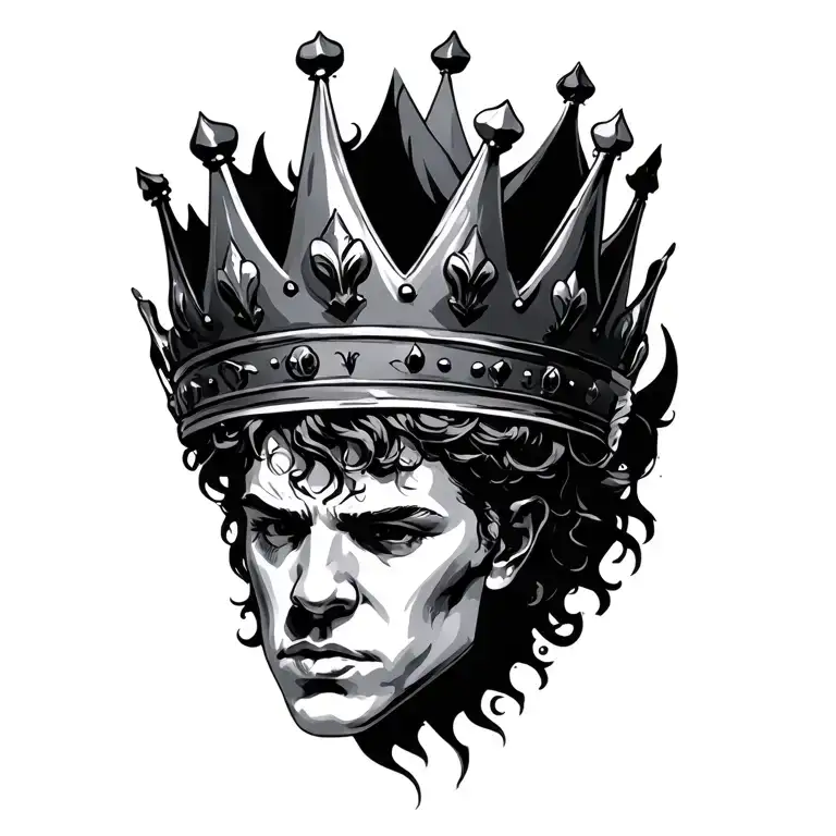 heavy is the head that wears the crown tattoo design idea