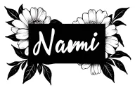 Naomi name written with flower surrounded tattoo design idea