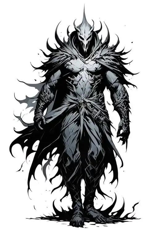 solo leveling igris entire character cyber sigilism tattoo tattoo design idea
