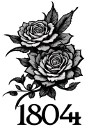 1804 letters tattoo design idea
