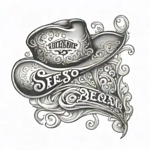 Stetson Denver words tattoo design idea