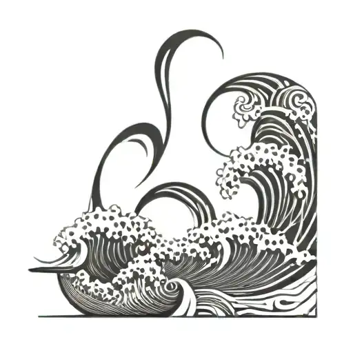 Filler Wave Patterns tattoo design idea