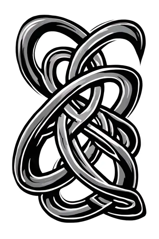 Celtic Father Daughter Knot tattoo design idea