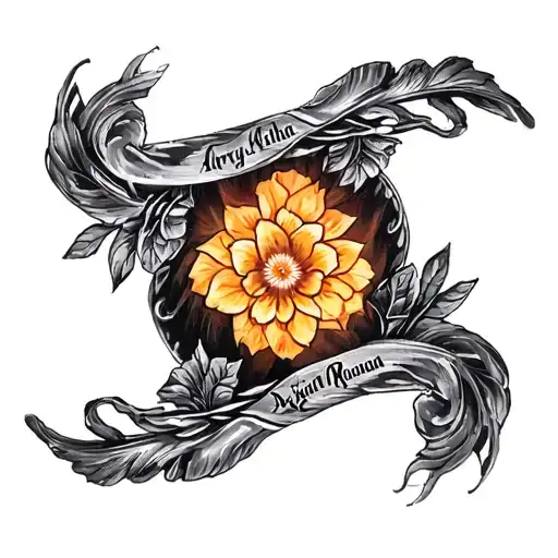 "Arya Artha Vivaan Roopa " "Arya Artha Vivaan Roopa " I have four names and out of that I want to make tattoo it should be not readable to anyone just mi tattoo design idea