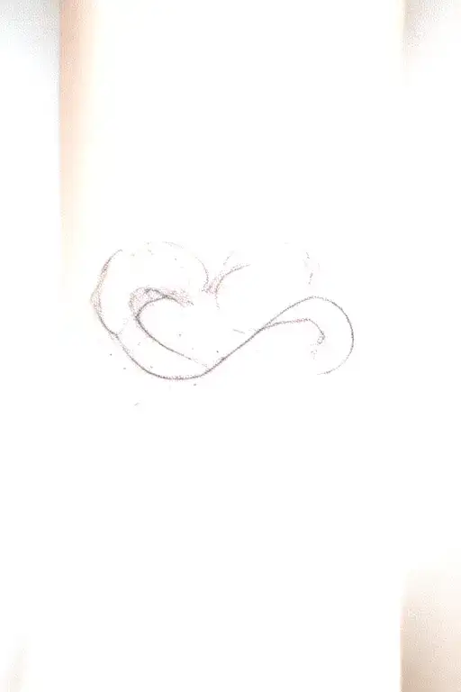 dragon in the shape of an infinity symbol incorporated add dot work tattoo design idea