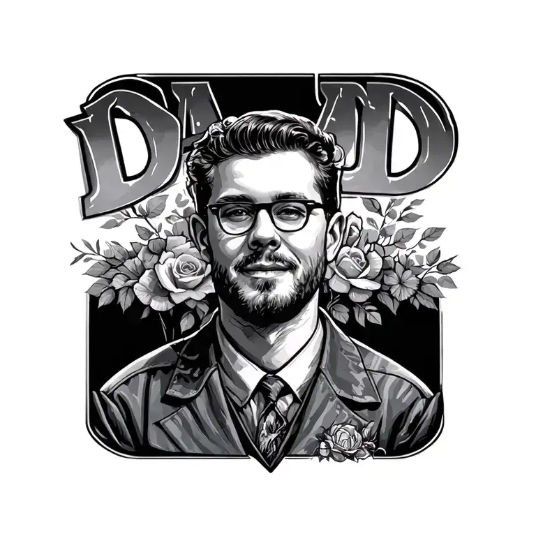 Dad Memorial tattoo design idea