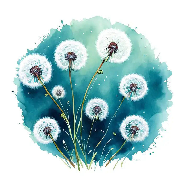 dandelion let them tattoo design idea