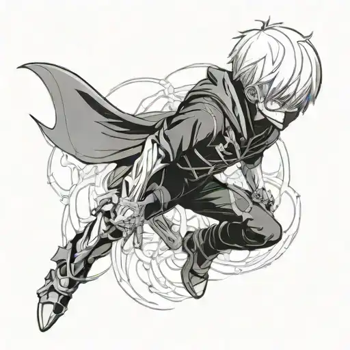 Cybersigilism tattoo with the character Kaneki Ken from the anime Tokyo Gulch  tattoo design idea