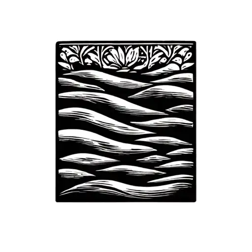 water-themed Greek meander band tattoo tattoo design idea