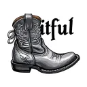 "Pitiful " Cowboy Boot tattoo design idea
