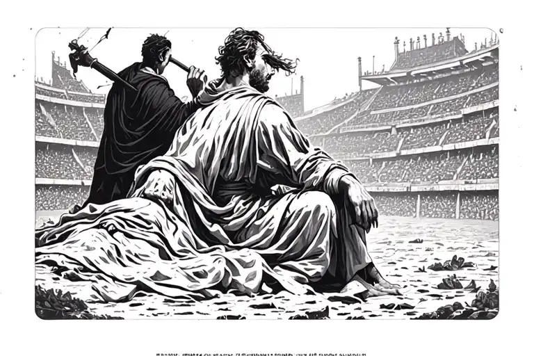 quote "the man in the arena" gothic   tattoo design idea