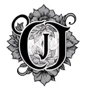 Cj Initials tattoo design idea