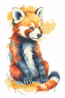 red panda tattoo design idea