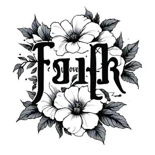 trust over fear tattoo design idea