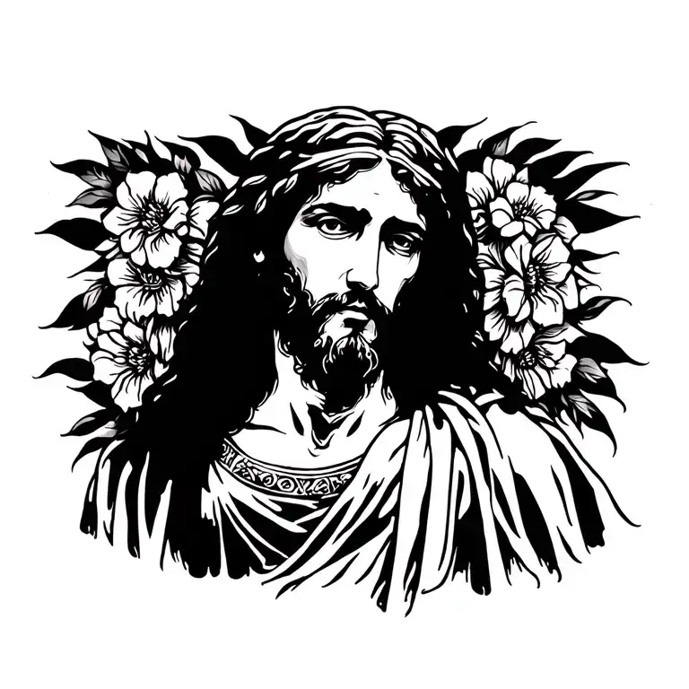 jesus tattoo design idea