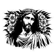 jesus tattoo design idea