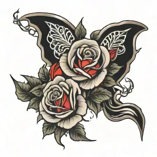 rose with the number 999 tattoo design idea