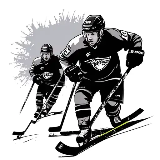 Pond Hockey tattoo design idea
