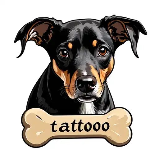 Dog Bone tattoo design idea