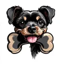 Dog Bone tattoo design idea