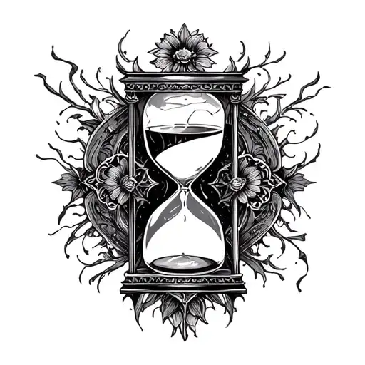 Hourglass gothic tattoo design idea