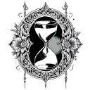 Hourglass gothic tattoo design idea
