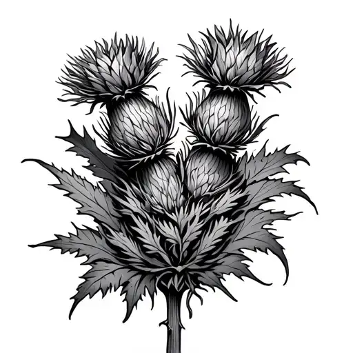 Zach Bryan she's alright lyrics and Scottish thistle incorporated  tattoo design idea