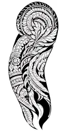 polynesian full sleeve tattoo design idea