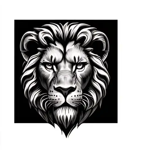 celtic lion head tattoo design idea