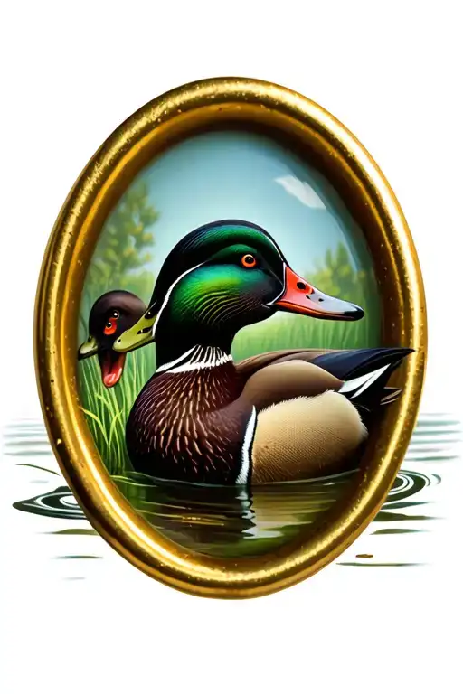 shotgun shell with mallard ducks in it tattoo design idea
