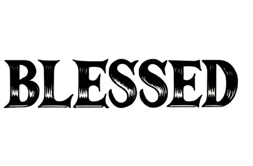 "BLESSED" tattoo design idea