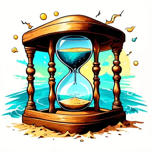 Tattoo for my boyfriend. He is mixed race so some vibrant colours would be nice: Cracked sand Hourglass without the san tattoo design idea