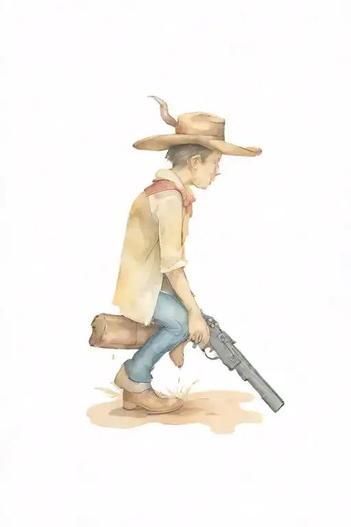 outlaw gunslinger tattoo design idea