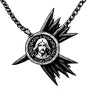 saint benedict medal tattoo design idea