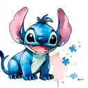 Disney stitch autism puzzle piece tattoo design idea
