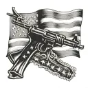 american flag 2nd amendment tattoo design idea