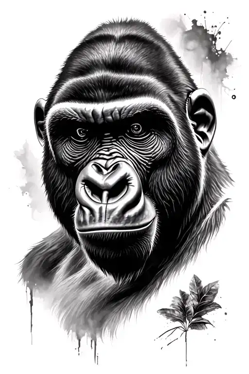 gorilla face realistic tattoo tattoo design idea