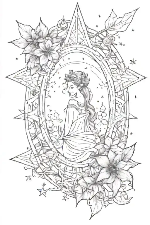 "quietly but it definitely shines" lyrics starlight tattoo design idea