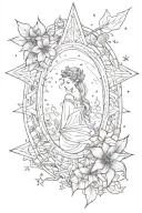 "quietly but it definitely shines" lyrics starlight tattoo design idea