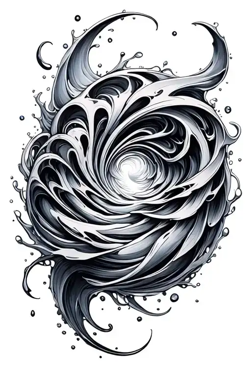 1. The Water SpiralSoul Code: Emotional Alchemy + Soul FlowSymbol: A spiral made of flowing water or wave lines, loopi tattoo design idea