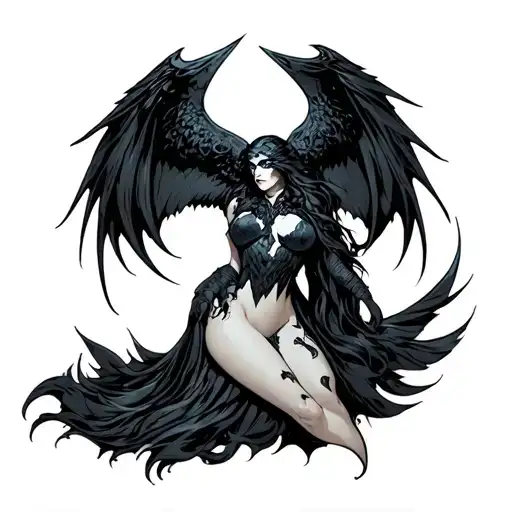 Morrigan tattoo design idea
