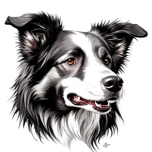 sheepdog tattoo design idea