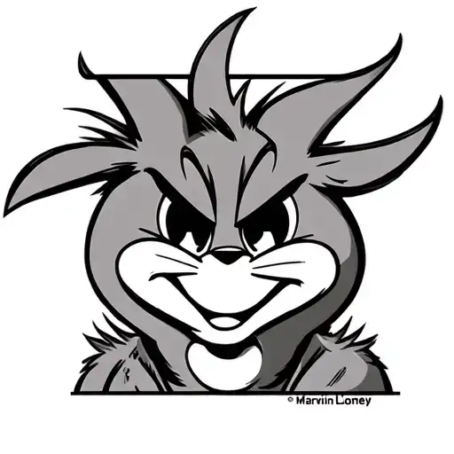 marvin looney tunes tattoo design idea