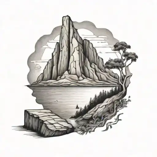 cliffs, nature, ben howard tattoo design idea