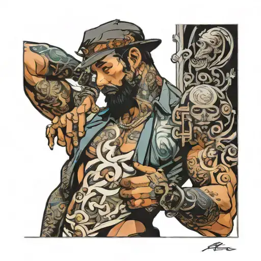 man dancer turned actor embracing the concept tattoo design idea