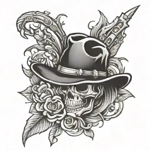 Western Leather tattoo design idea