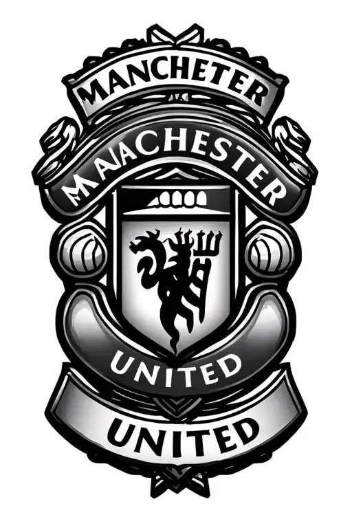 Manchester United logo tattoo design idea