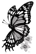 buddha scotland butterfly tattoo design idea