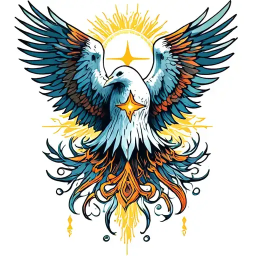 Holy Spirit tattoo design idea